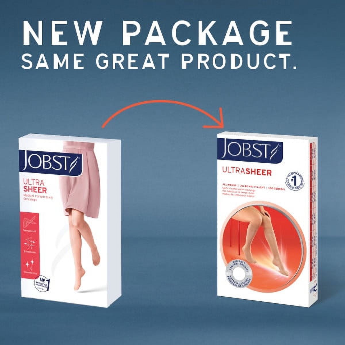Jobst UltraSheer 15-20 Open Toe Knee High Compression Stockings Sun Bronze Medium