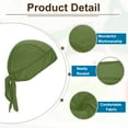 thumbnail image 3 of Uxcell Sweat Wicking Cap Dew Rags Skull Cap Football for Men Dark Green, 3 of 4