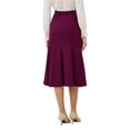 thumbnail image 3 of INSPIRE CHIC Women's Midi Mermaid Skirt Work High Elastic Waisted Fishtails Skirts M Purple, 3 of 5