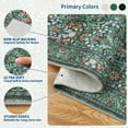 thumbnail image 4 of HOMERRY Washable Area Rug 5' x 7' Throw Rug for Living Room Vintage Floral Indoor Floor Cover, Green, 4 of 5