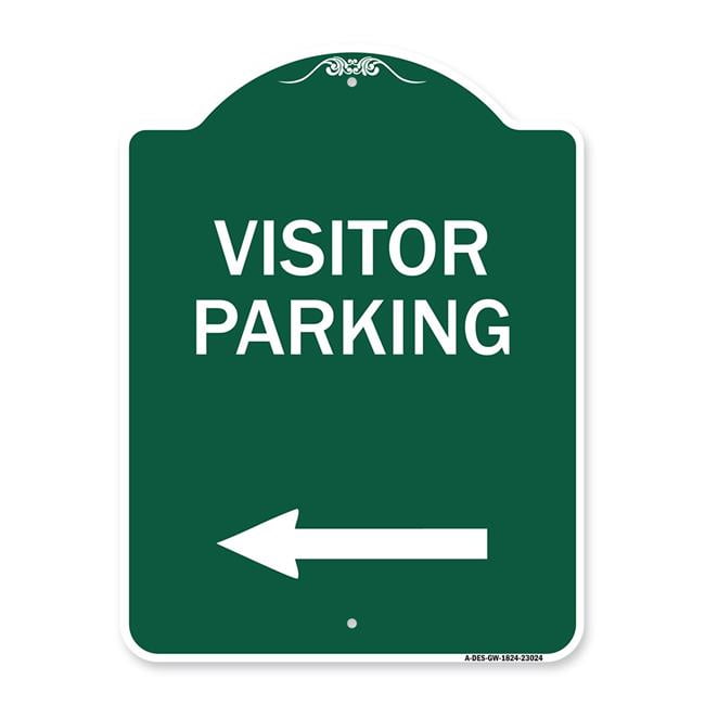 Welcome Guest Parking Only w/Right Arrow 8x12 Aluminum Sign Made in USA Blk/Wht Welcome Guest Parking Only w/Right Arrow 8x12 Aluminum Sign Made in USA Blk/Wht