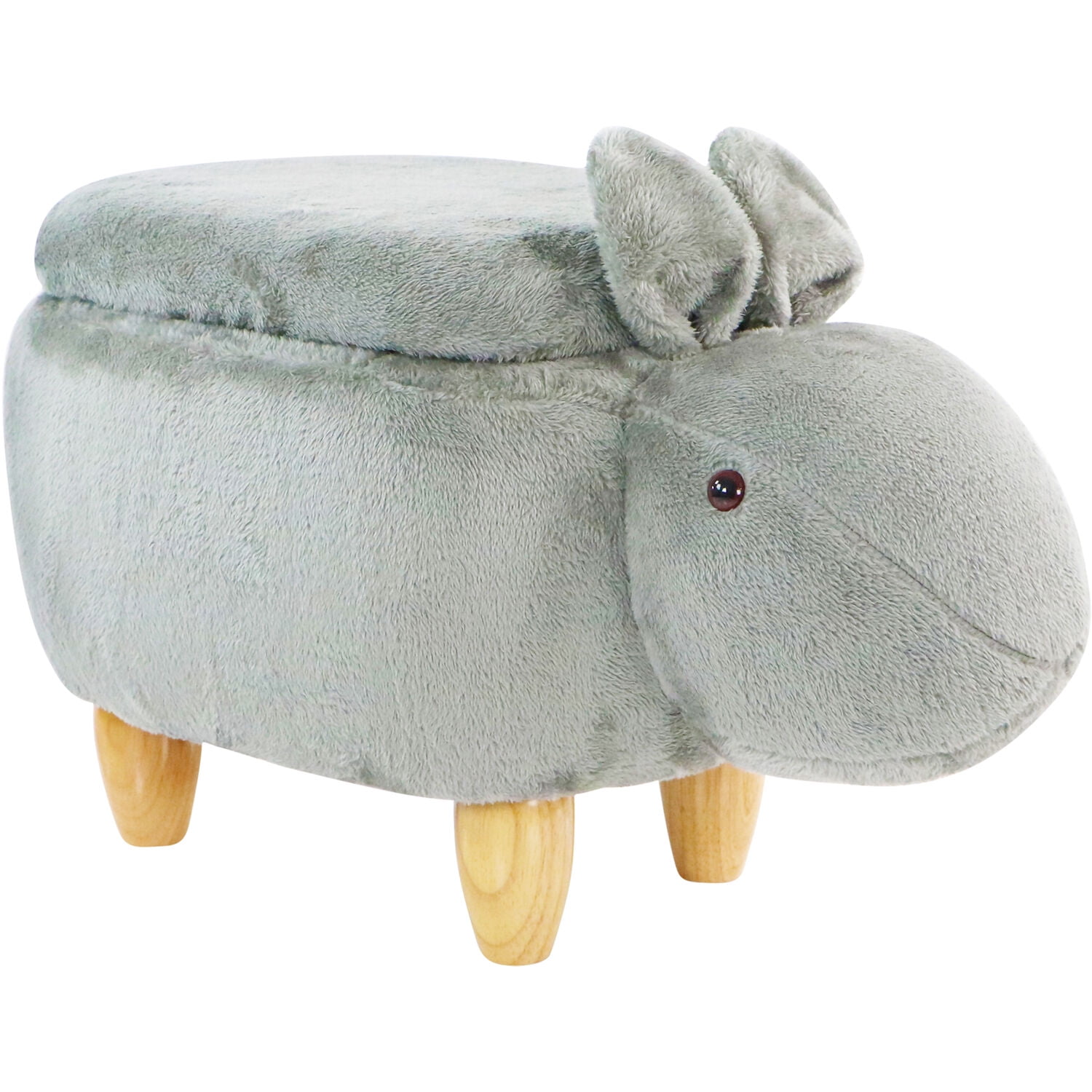 Critter Sitters 15In. Seat Height Gray Easter Bunny Animal Shape