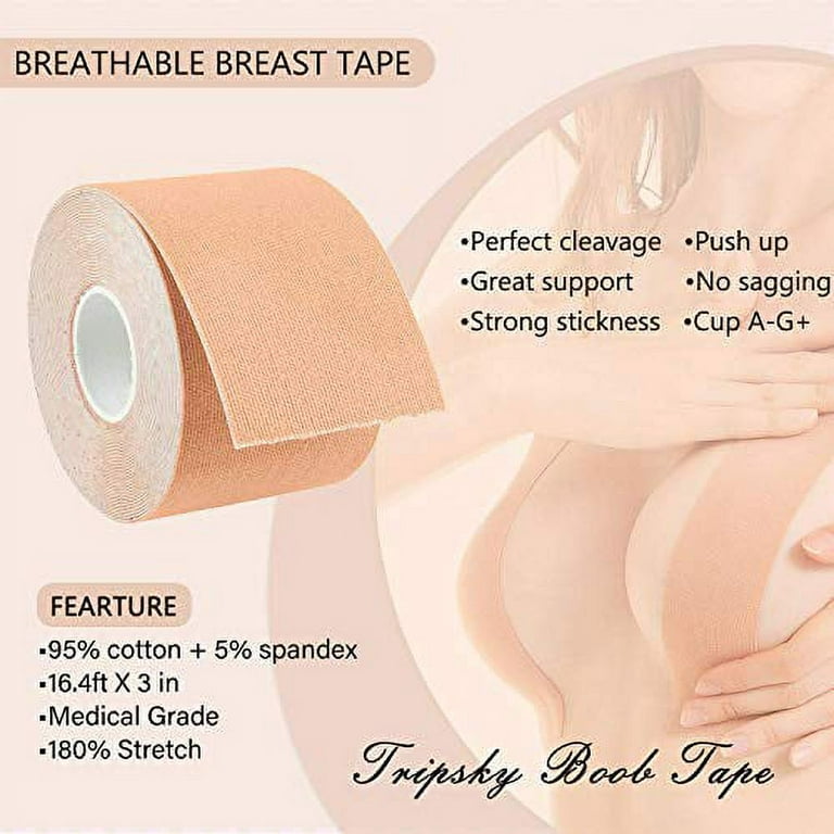 6596 Boob Tape with 10 Pairs Nipple Cover Cotton Wide Thin Breast Tape -  DeoDap