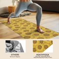 thumbnail image 4 of Yellow Brown Sunflower Pattern Hot Yoga Mat Towel Non Slip for Hot Yoga - Quick-Drying Yoga Mat Cover with 4 Corner Pockets with Travel Bag - Hot Yoga Towel Non Slip 70"x26", 4 of 6