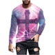 thumbnail image 2 of Amzcrzy - Sudadera Para Hombre, Informal, Cuello Redondo, Manga Larga, Camiseta Estampada, Blusa, Multicolor, 2Xl, 2 of 5