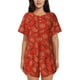 thumbnail image 1 of Fotbe Tomatoes Conjunto de Pijama Estampado para Mujer, 2 Piezas, Ropa de Dormir con Camiseta de Manga Corta y Shorts Suaves-Medium, 1 of 6