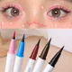 thumbnail image 4 of Delineador de ojos líquido colorido para mujer, negro, rojo, azul, resistente al agua, sin florecimiento, larga duración, arcoíris, mate, maquillaje, cosméticos( White 01, 4 of 5