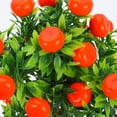 thumbnail image 3 of HERFIER Creative Simulation Orange Tree Bonsai Fake Orange Potted Ornaments Desktop Decor 10.22x8.65x7.86in, 3 of 8