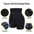 thumbnail image 4 of Sauna Pants Women Sweat Capris Leggings,Mesh Crotch,High Waist Workout Body Shaper Suits Body Shaper, 4 of 9