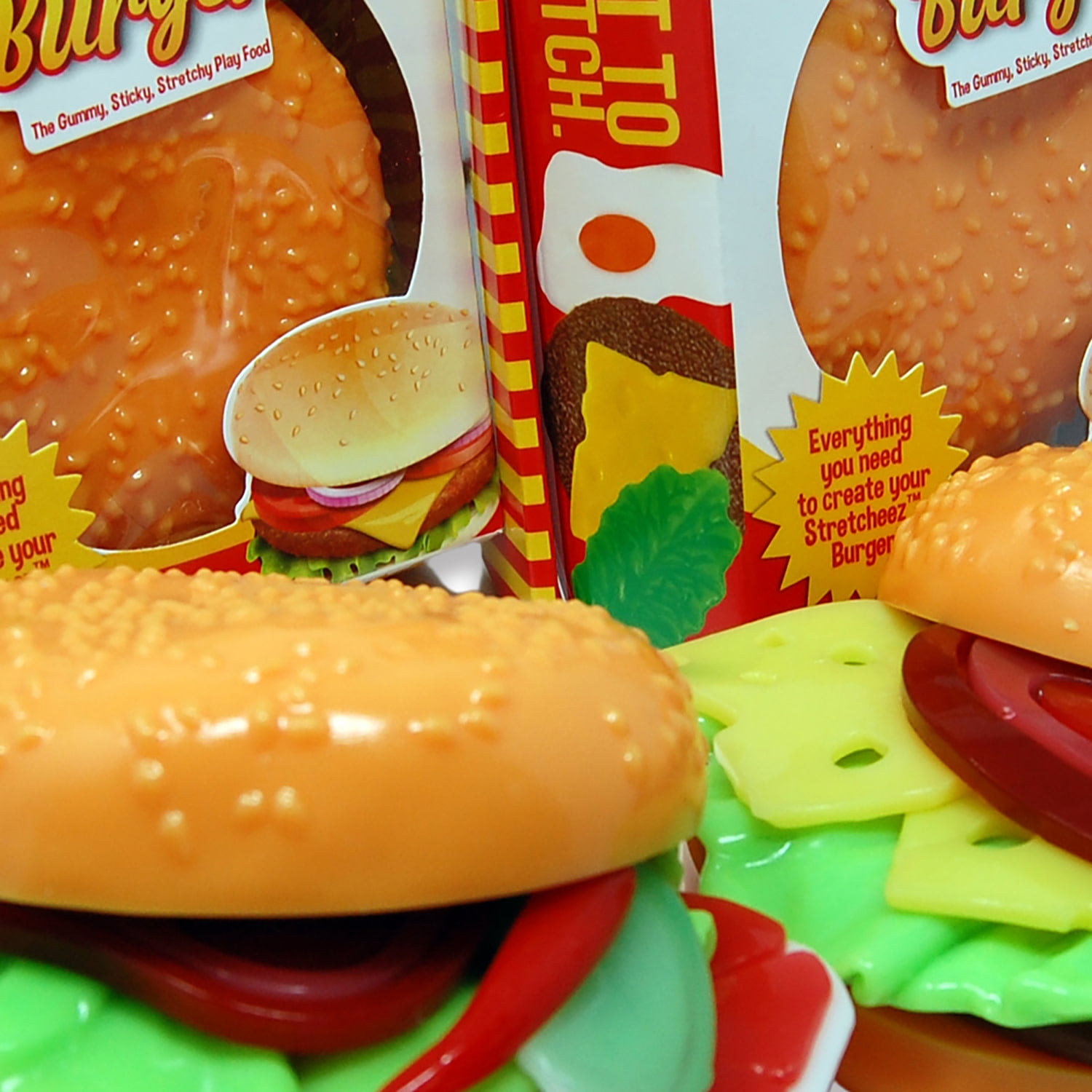 Stretcheez: Hamburger - 2pk - Surprise Assorted Styles & Toppings