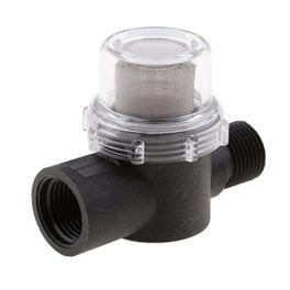 Yharnamite Water Pump Strainer Filter – 1/2 Inch Twist-On RV Pump Filter, 50 Mesh Stainless Steel Screen, Transparent Housing, For WFCO & Shurflo Pumps