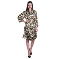 thumbnail image 2 of Moomaya Printed Womens Kimono Robes Short Satin Silk Bridal Robe Loungewear, 2 of 8