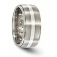 thumbnail image 5 of Edward Mirell Titanium Brush&Polished w/Sterling Silver 10mm Band, 5 of 7