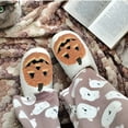thumbnail image 3 of DADHOT Halloween Pumpkin Slippers for Womens Mens Plush Warm Spooky Lantern Pumpkin Slippers House Shoes(7.5-8.5 Women/6.5-7.5 Men), 3 of 7