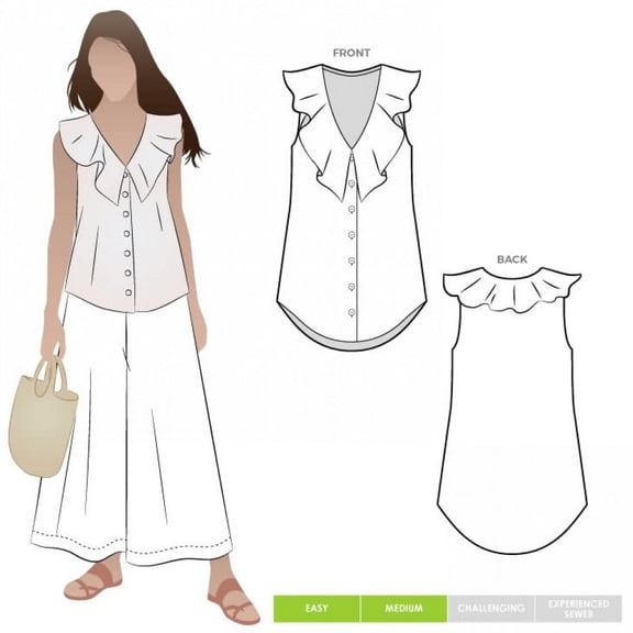 Style Arc Sewing Pattern Almy Top Women