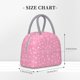 thumbnail image 2 of Fotbe Snowflake pink backgrounds Bolsa de Almuerzo con Estampado, Lonchera Aislada, Contenedor de Comida Reutilizable Tipo Cooler a Prueba de Fugas, 2 of 6