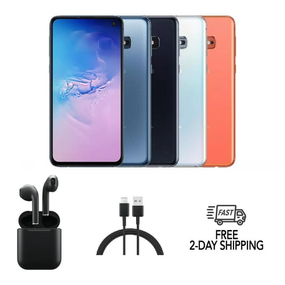 Pre-Owned Samsung Galaxy S10e G970U (Fully Unlocked) 128GB Prism White w/ Wireless Earbuds