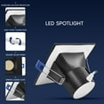 thumbnail image 6 of Luxrite 4" Square LED Recessed Ceiling Light J-Box 12W 5CCT 840 Lumens Dimmable Wet Rated IC Rated ETL Listed Black 4 Pack, 6 of 7