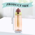 thumbnail image 2 of 780ml Transparent Plastic Water Bottle, Straw Drinking Cup, Reusable Sports Tumbler, Lightweight Fitness Kettle, Portable Hand Strap, Snap Lock Flip Cap, for Camping, Hiking and Outdoor Sports, 2 of 4