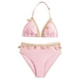 thumbnail image 1 of dmqupv Baby Girl Two Piece Swimsuit Girls Two Piece Swimsuit Set Comfortable And Breathable Stylish Two Piece Design With Adjustable Shoulder Straps Pink,Size for 7-8 Years, 1 of 7