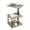 Gray, variant on C Shaped Swivel End Table with Storage, Height Adjustable from 18 to 33 Inch for Couch, 360° Rotating Tabletop, 3-Tier Shelf, Multipurpose Side Table for Living Room Bedroom