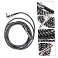 thumbnail image 3 of UPGRATOR Portable Black Guitar Audio Cable Right Angle to Straight Cable with Woven Jacket, 3 of 7