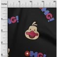 thumbnail image 2 of oneOone Cotton Poplin Black Fabric Kids Cute Duck Face Sewing Material Print Fabric By The Yard 56 Inch Wide, 2 of 4