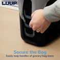 thumbnail image 3 of Bote de basura Stori Luup de plástico negro para baño, 2,5 l, 2,6 cuartos de galón, 3 of 9