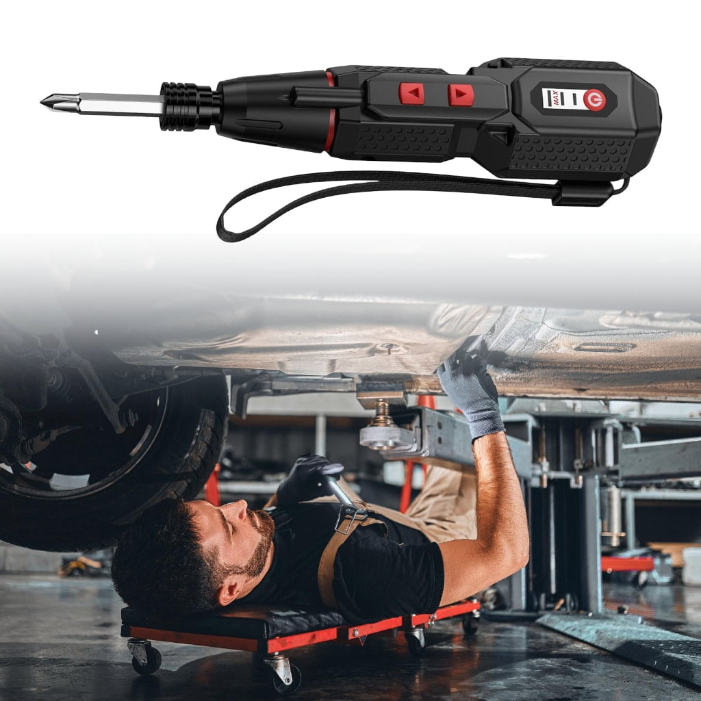 MOMOJIA Rechargeable Cordless Electric Screwdriver 4.2V Powerful Motor Includes Interchangeable Bits And LED Light For DIY Tasks
