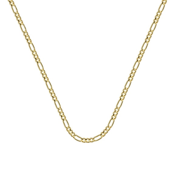 10k Yellow Gold 1.28mm Figaro Chain Necklace Spring Ring Closure - 1.6 Grams - 18 Inch