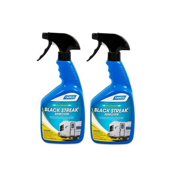 Camco 41008 Pro-Strength Black Streak Remover - 32 OZ Each (Two Bottles), Including 3" Rigid Hitch Logo Decal