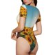thumbnail image 2 of Fotbe Sunlit Sunflower Field Body de Mujer con Cuello Redondo y Mangas Cortas, Sin Mangas Ajustado, Suave, Cómodo y Básico-X-Large, 2 of 7