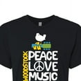 thumbnail image 3 of Woodstock - Peace, Love, Music - Juniors Cropped Cotton Blend T-Shirt, 3 of 5