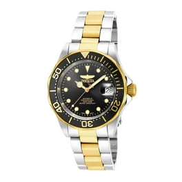 Invicta Men s 23713 Pro Diver Blue Dial Steel and Black Polyurethane Strap Chronograph Dive Watch Walmart