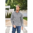 thumbnail image 5 of COOFANDY Mens Casual Slim Fit Knitted Pullover Sweatshirt Long Sleeve Basic Stand Collar Design, 5 of 16