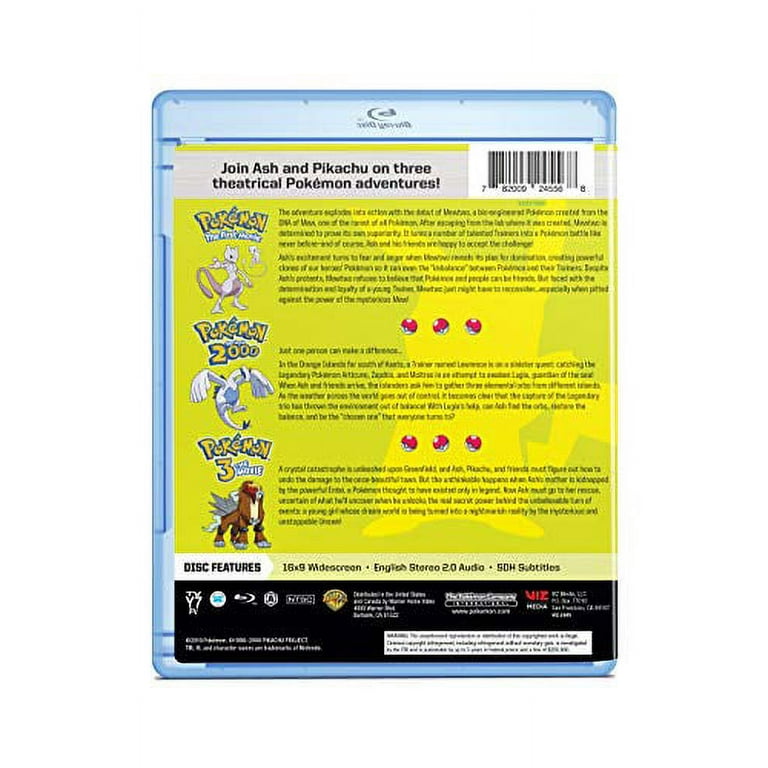 Viz Media Pokemon 1-3 Movies Collection on Blu-ray, Anime
