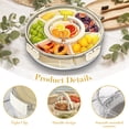 thumbnail image 3 of SPOKKI Divided Rotating Serving Tray with Lid and Handle Snackle Box Container for Fruits Snacks Veggie, 3 of 7