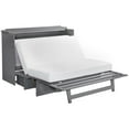 thumbnail image 3 of Bowery Hill Queen Traditional Solid Wood Murphy Bed Chest with Mattress in Gray, 3 of 16