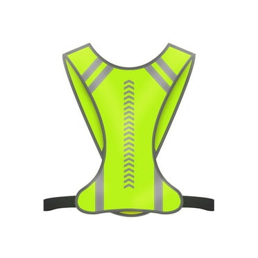 TELOLY High Visibility Vest,Reflective Safety Vest,Unisex Fluorescent Green Running & Cycling Vest,Emergency Guide Gear,Adjustable for All Sizes