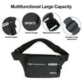 thumbnail image 3 of Wear-resistant and waterproof sports outdoor leisure large-capacity commuter mobile phone bag - black, 3 of 5