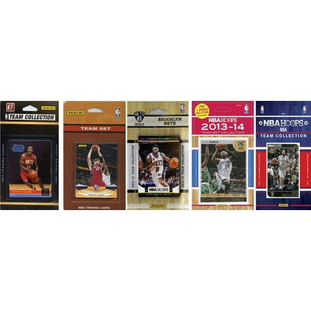 C&I Collectibles NBA Brooklyn Nets 5 Different Licensed Trading Card Team Sets O/S