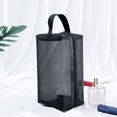 thumbnail image 1 of harmtty Portable Transparent Travel Cosmetic Bag Makeup Case Toiletry Storage Pouch,With Handle, 1 of 8