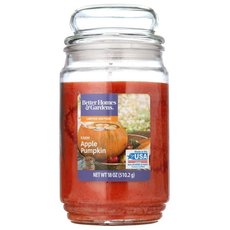 Better Homes & Gardens Farm Apple Pumpkin Scented Candle, 18