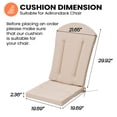 thumbnail image 2 of Pellebant High-Back Adirondack Chair Cushions, 50"x20"x2.5", Outdoor/Indoor Patio Cushions with Ties, Water-Resistant, Fade-Resistant, Comfortable Foam Padding (Beige), 2 of 7