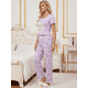 thumbnail image 4 of Pijama De 3 Piezas Mujer Pantalon Short Y Playera A Juego, 4 of 5