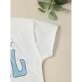 thumbnail image 2 of CARETOO Toddler Girl Clothes 1-5T Summer Casual Top Tee Loose Shorts Headband Cotton Fabric 3pcs, 2 of 13