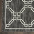 thumbnail image 5 of Nourison Garden Party Indoor/Outdoor Traditional Trellis Charcoal 7' x 10' Area Rug, (7' x 10'), 5 of 10