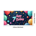 thumbnail image 1 of Colorful 3D Style Birthday Banner Background with Balloons Stars and Confetti Party Supplies Photography Props for Birthday Party Birthday Decoration Photo Booth Backdrop Decorations, 1 of 3