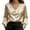 Beige, variant on French Elegant Satin Blouse Featuring Puff Sleeves And V Neckline For A Timeless Sophisticated Wardrobe Womens Blouses Dressy,White