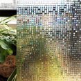thumbnail image 3 of 1 Feuille Autocollant pour Verre Coloré Amovible 3D PVC Treillis d'Intimité Film pour Fenêtre pour Balcon, 3 of 8